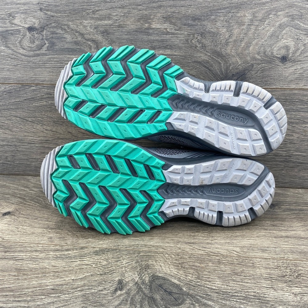 Saucony Cohesion Running Shoes Womens 10 Grey Teal Mesh Athletic Sneakers - Picture 3 of 9